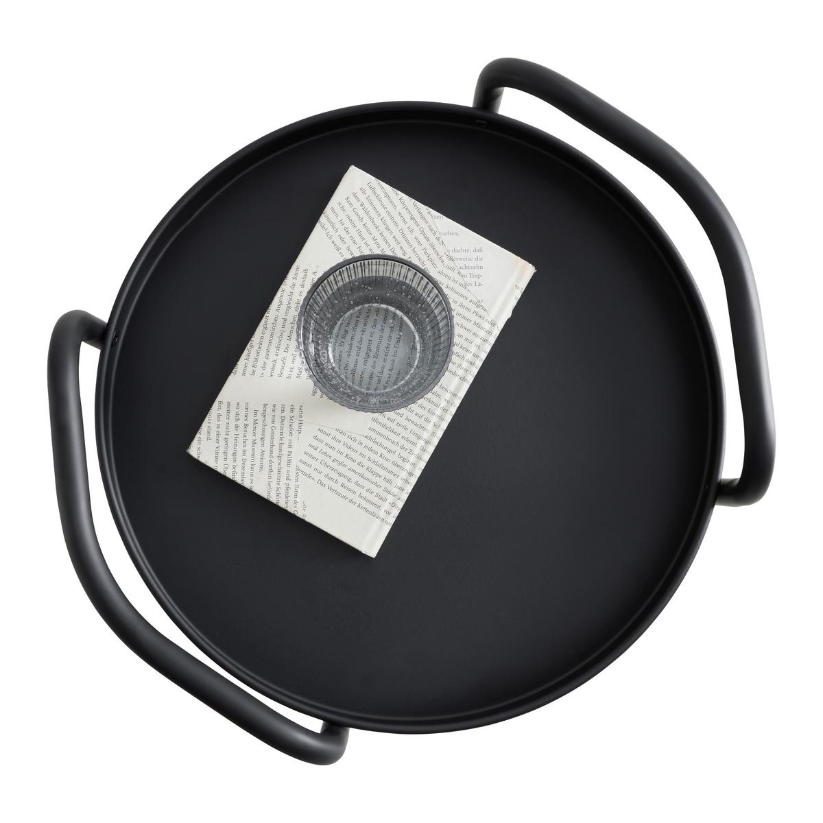 Servírovací vozík Justus, čierny kov, š: 40cm - čierna, Modern, kov/plast (39,5/72,5/35,5cm) - Mömax