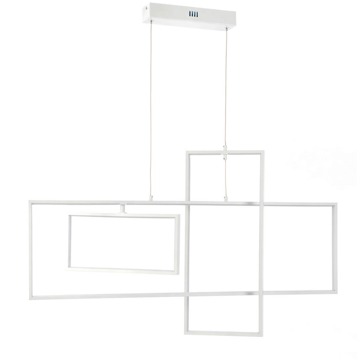 Led-hängeleuchte 5047/sb - Weiß, Design, Metall (90/2/100cm)