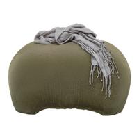 Štýlová taburetka MARLA, zelená umelá kožušina - zelená, Modern, kompozitné drevo/textil (61,5/36,5/49cm) - Mömax