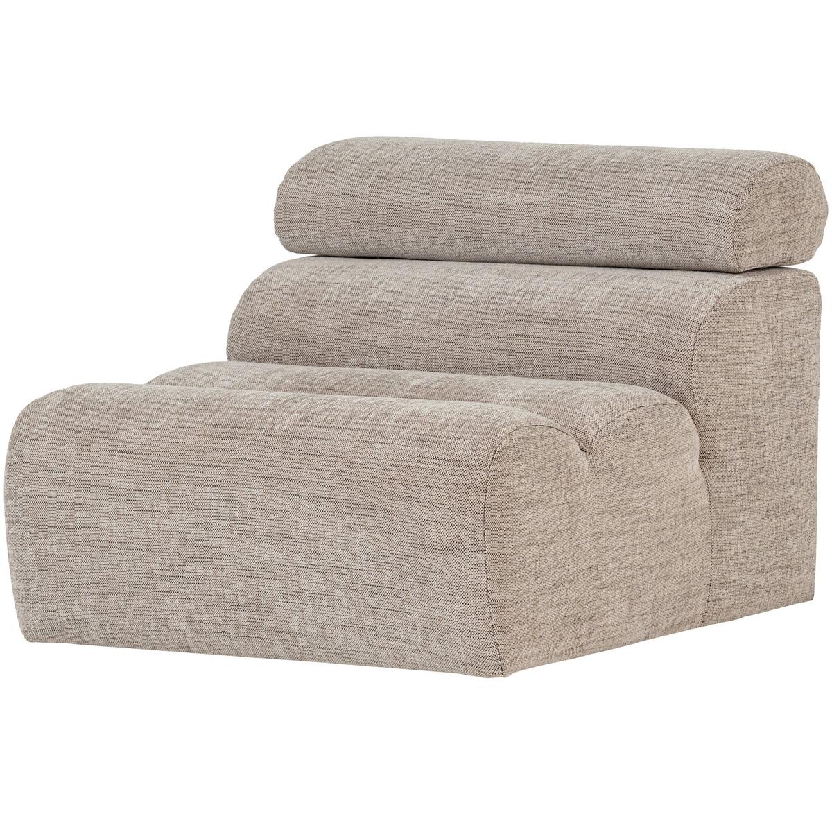 Sofaelement Novi Naturfarben B: 82cm - Schwarz/Naturfarben, Design, Textil (82/86/113cm) - Livetastic