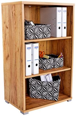 Aktenregal mit drei Fächern Aktenregal in Kraft-Eiche-Dekor