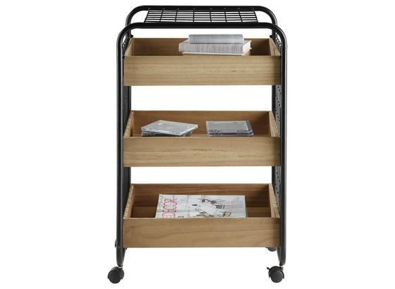 Kontajnér Na Kolieskach Cage - prírodné farby/hnedá, Moderný, kov/drevo (51/83/42cm) - Modern Living Kontajnér Na Kolieskach Cage - prírodné farby/hnedá, Moderný, kov/drevo (51/83/42cm) - Modern Living
