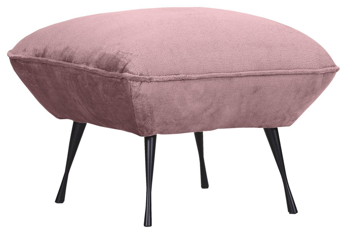 Hocker Lorris - Schwarz/Rosa, KONVENTIONELL, Textil (60/49/53cm) - MID.YOU