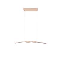 LED-Hängeleuchte Ginko Weiß Sandfarben L: 79 cm - Sandfarben/Weiß, Design, Kunststoff/Metall (79/9/150cm)