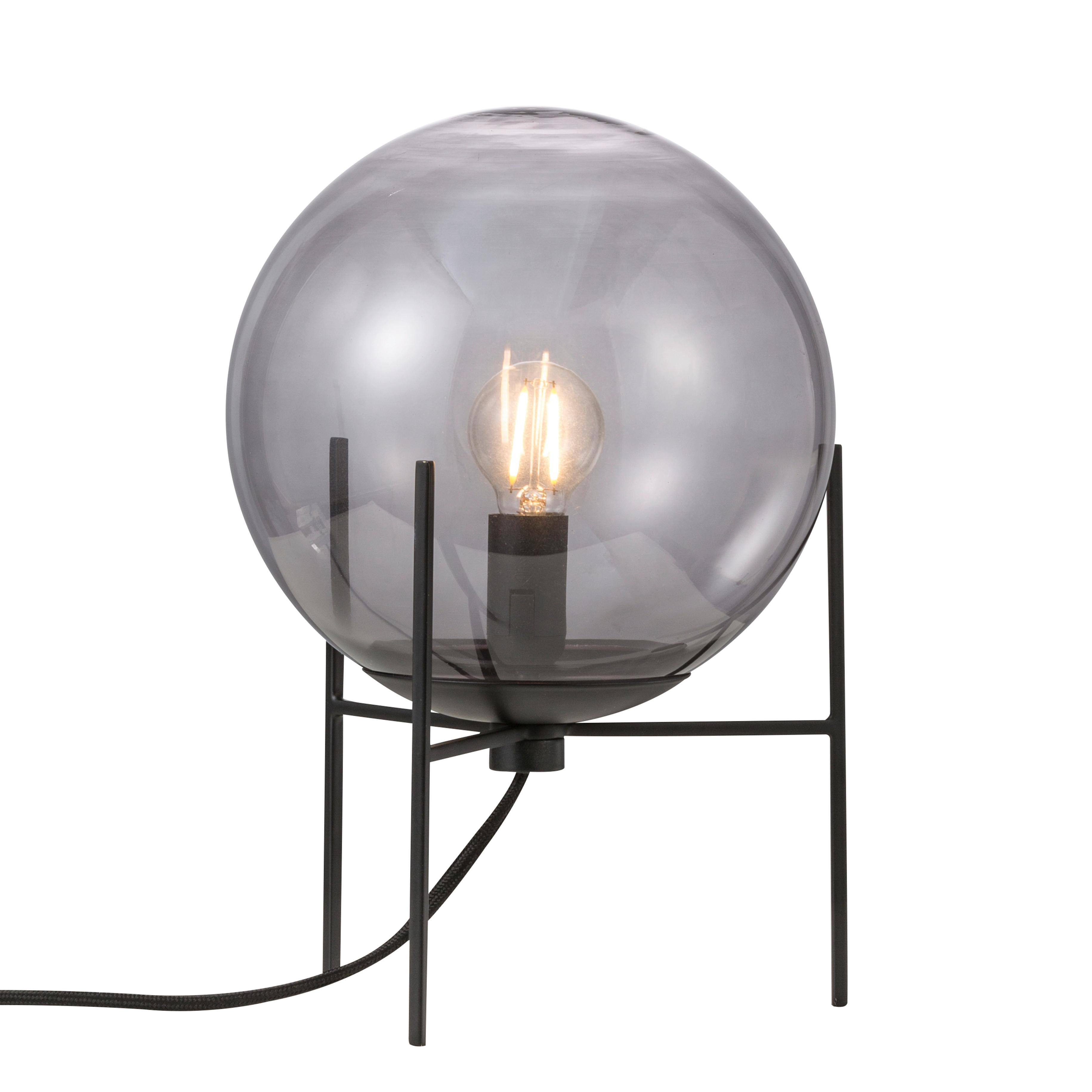 Tischleuchte Alton Schwarz D: 20 cm - Schwarz, Basics, Glas/Metall (20/29cm) - Nordlux