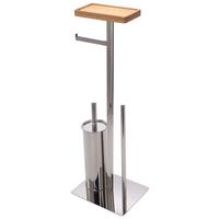 Wc Kefe-szett Pisa 1 B992495 - krómszínű, Konventionell, műanyag/fém (25/72,5/20cm) - Ondega