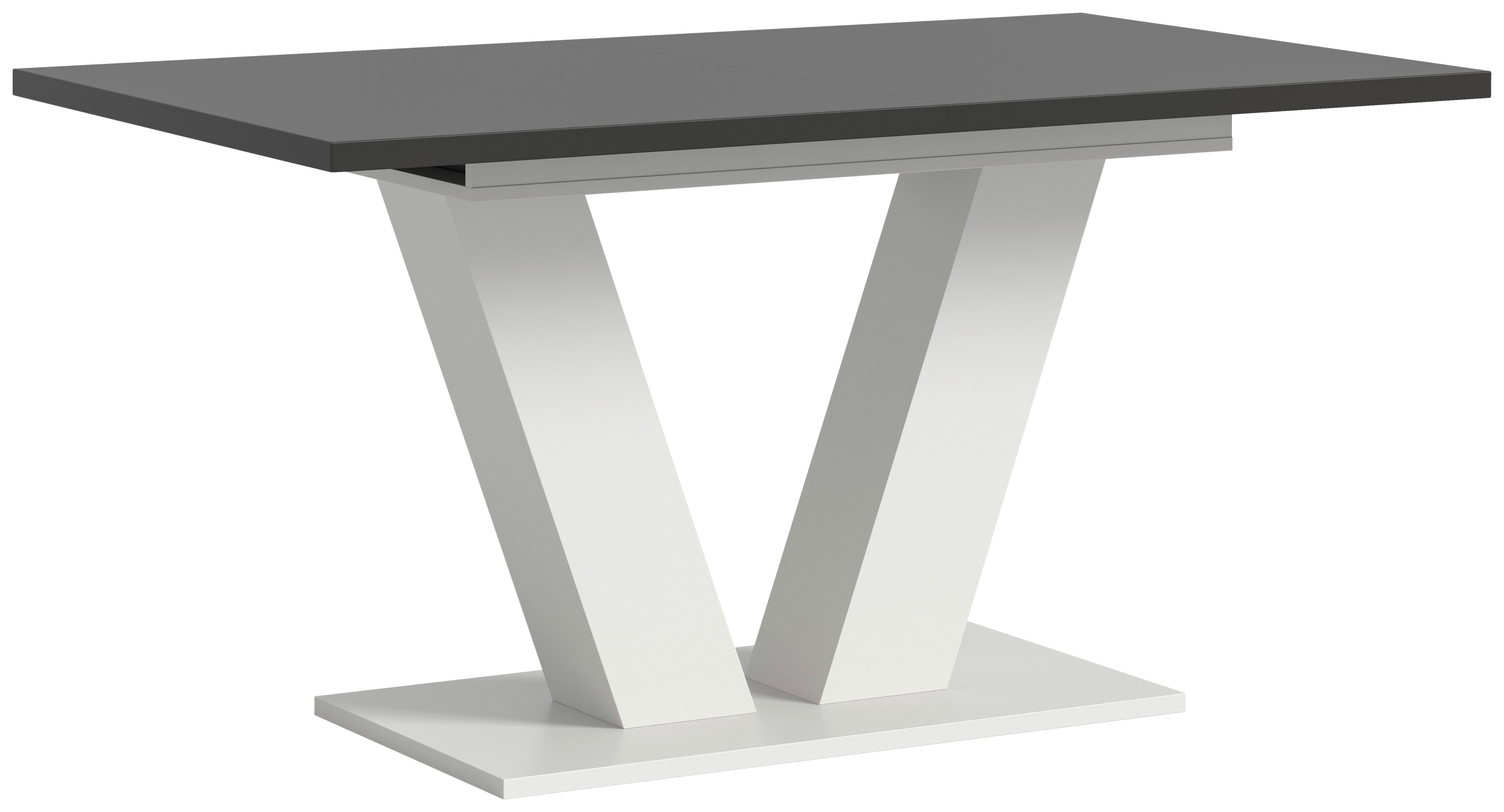 Ausziehtisch Marlon 150 Az Dekor Grau/Weiß, B: 150-190cm - Weiß/Grau, Trend, Holzwerkstoff (150-190/76/90cm)