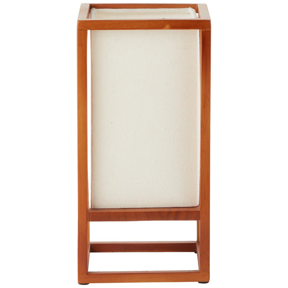 Tischlampe Seaside Weiß/ Naturfarben mit Schnurschalter - Naturfarben/Weiß, Natur, Holz/Textil (25/12,5/12,5cm) - Brilliant