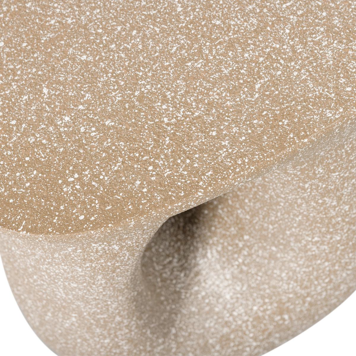 Beistelltisch Moson Beige B: 42 cm - Beige, Design, Keramik/Metall (42/33/45cm) - Livetastic