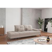 RÉCAMIERE Amica E, Greige B: 231 cm - Greige/Schwarz, KONVENTIONELL, Textil (231/90/122cm) - Sit & More