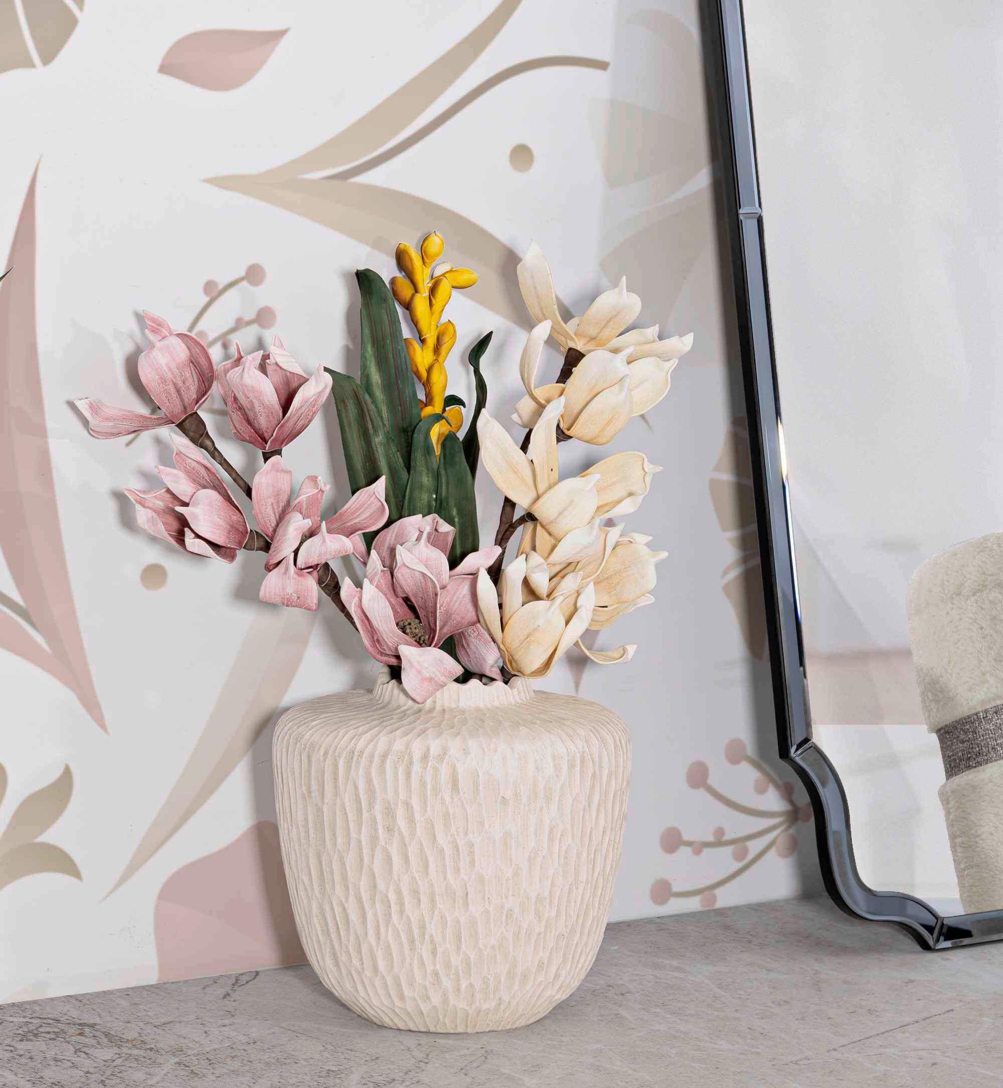 Vase Shade Pot Creme B: 35 cm - Creme, Basics, Metall (35/32,5/35cm)