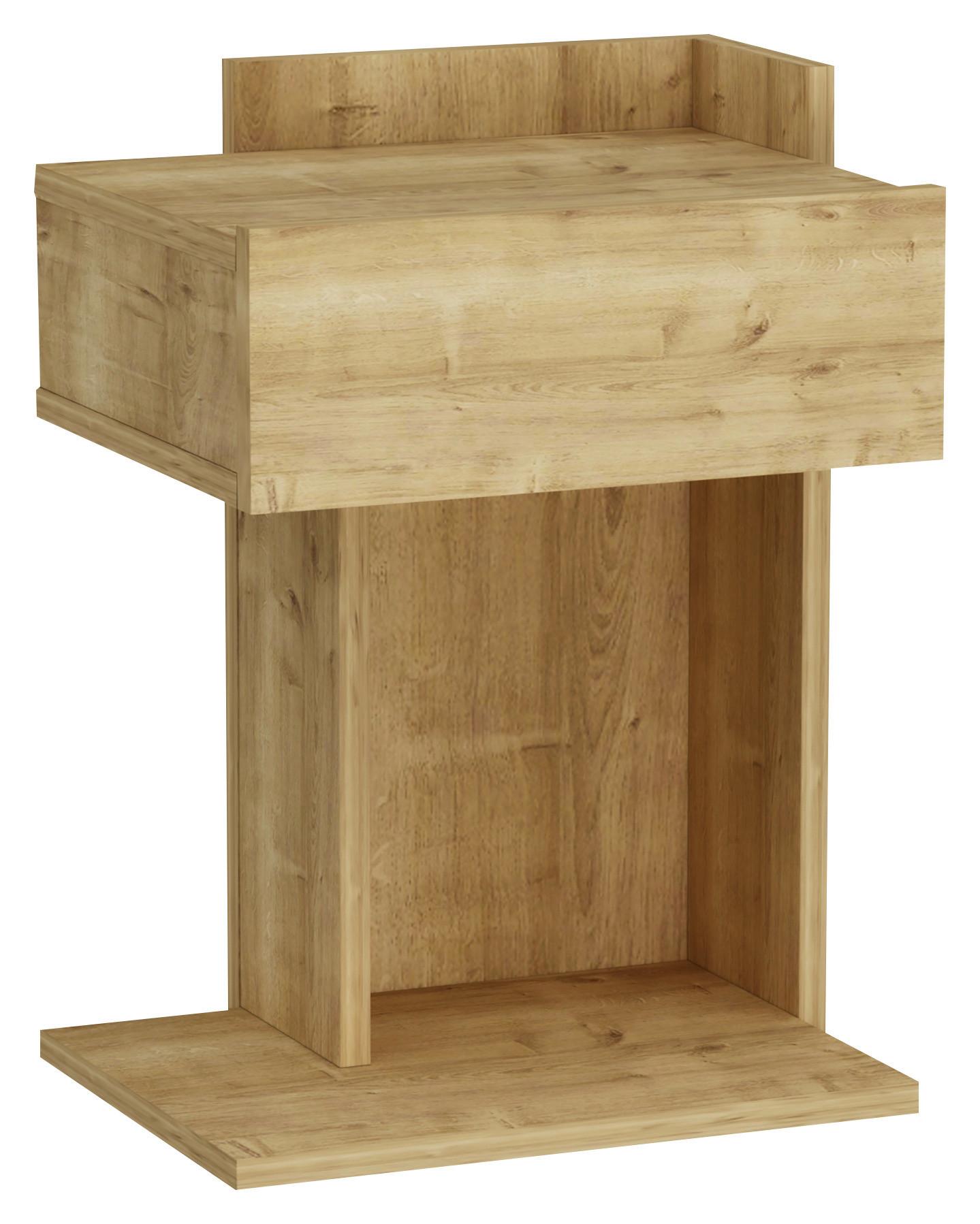 Nachtkästchen, Eiche Dekor H: 55 cm, Herakles