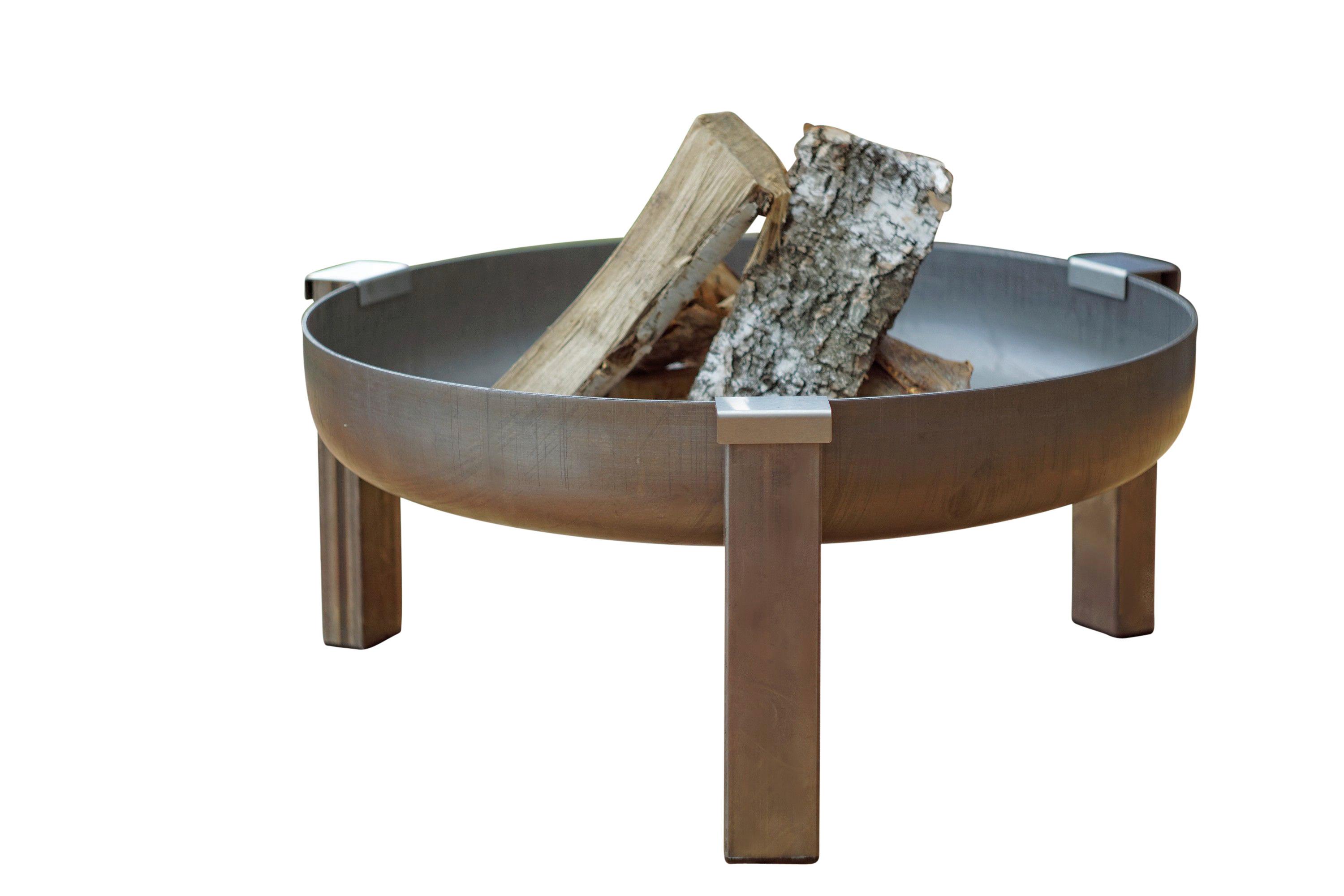 Feuerschale Basic XXL - Edelstahlfarben/Rostfarben, Basics, Metall (63/63/28cm)