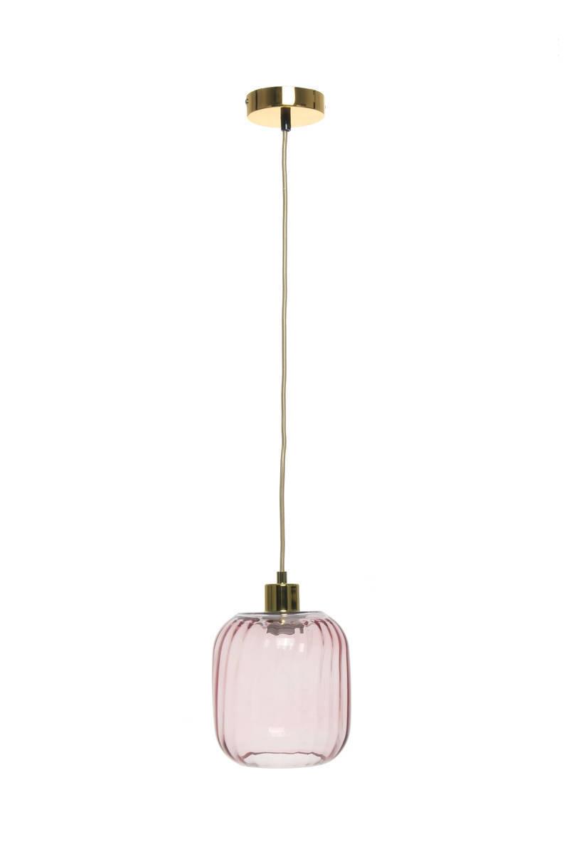 Hängeleuchte Gloria H: 27,5 Cm 1-Flammig - Rosa, Trend, Glas (18/27,5/18cm) - Kayoom