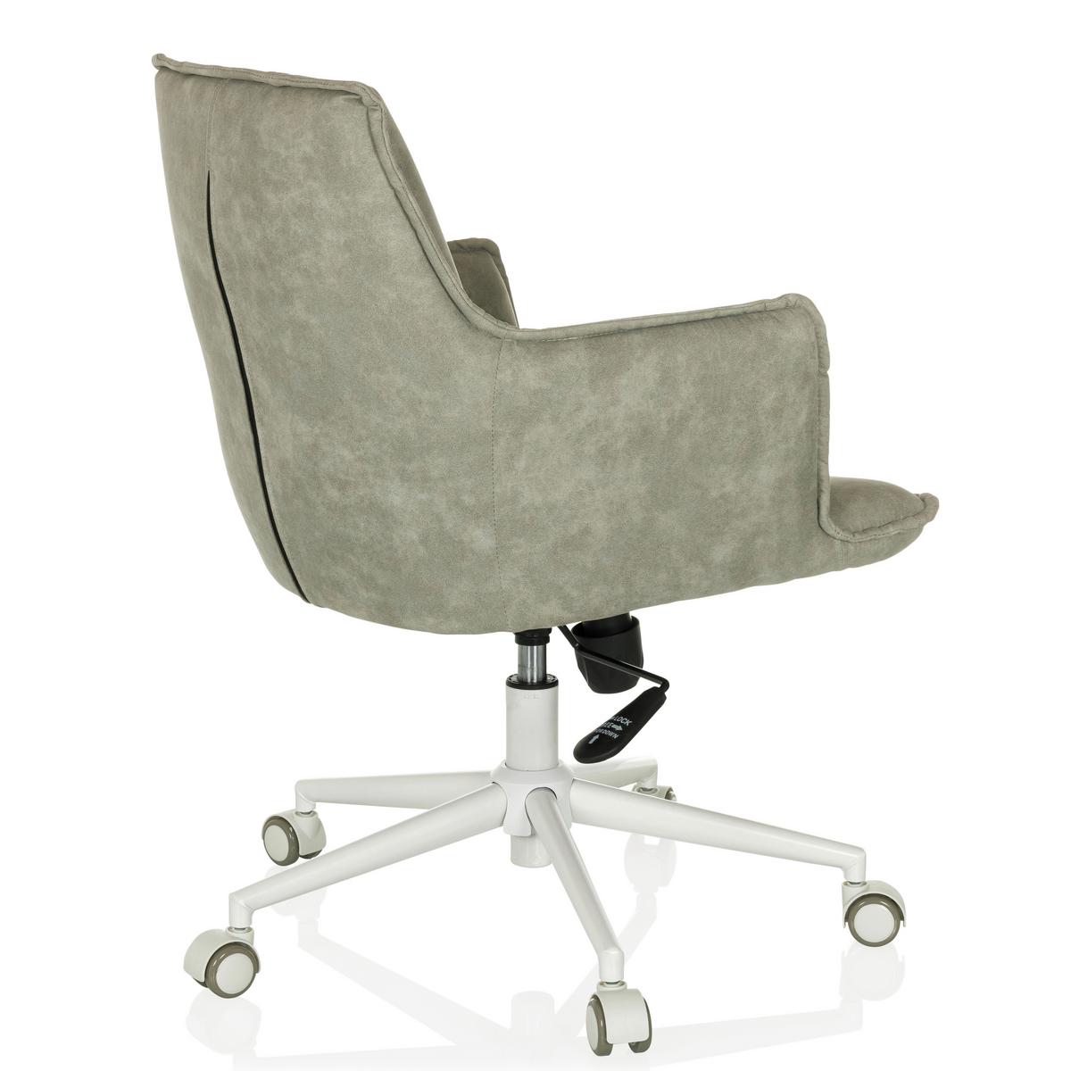 Drehstuhl Grau B: 54 cm - Weiß/Grau, MODERN, Kunststoff/Textil (54/85/70cm) - MID.YOU