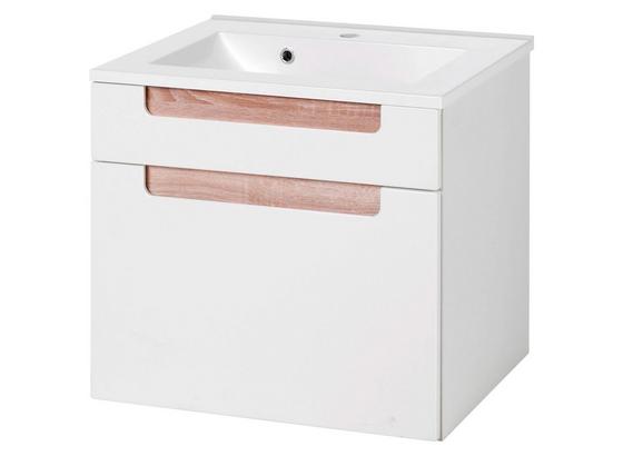 Waschtischkombi Siena 60cm Weiß/sonoma Eiche - Weiß/Sonoma Eiche, MODERN, Holzwerkstoff/Kunststoff (60/54/47cm) Waschtischkombi Siena 60cm Weiß/sonoma Eiche - Weiß/Sonoma Eiche, MODERN, Holzwerkstoff/Kunststoff (60/54/47cm)