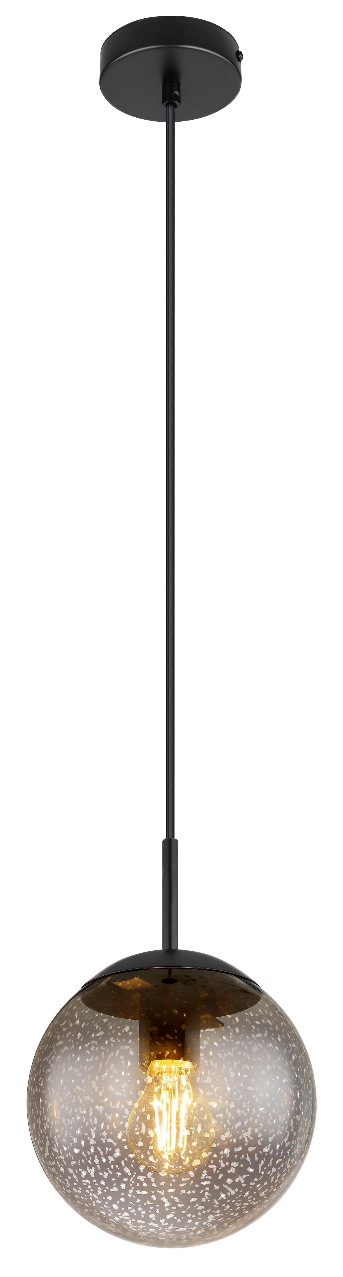 Hängeleuchte 15881h - Schwarz/Grau, Design, Glas/Kunststoff (20/120cm) - Globo