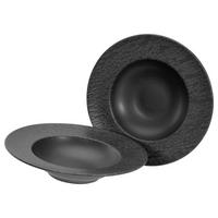 Pizzatellerset 21825 Schiefer Black, Pastaset - Anthrazit, Trend, Keramik (27cm) - Creatable