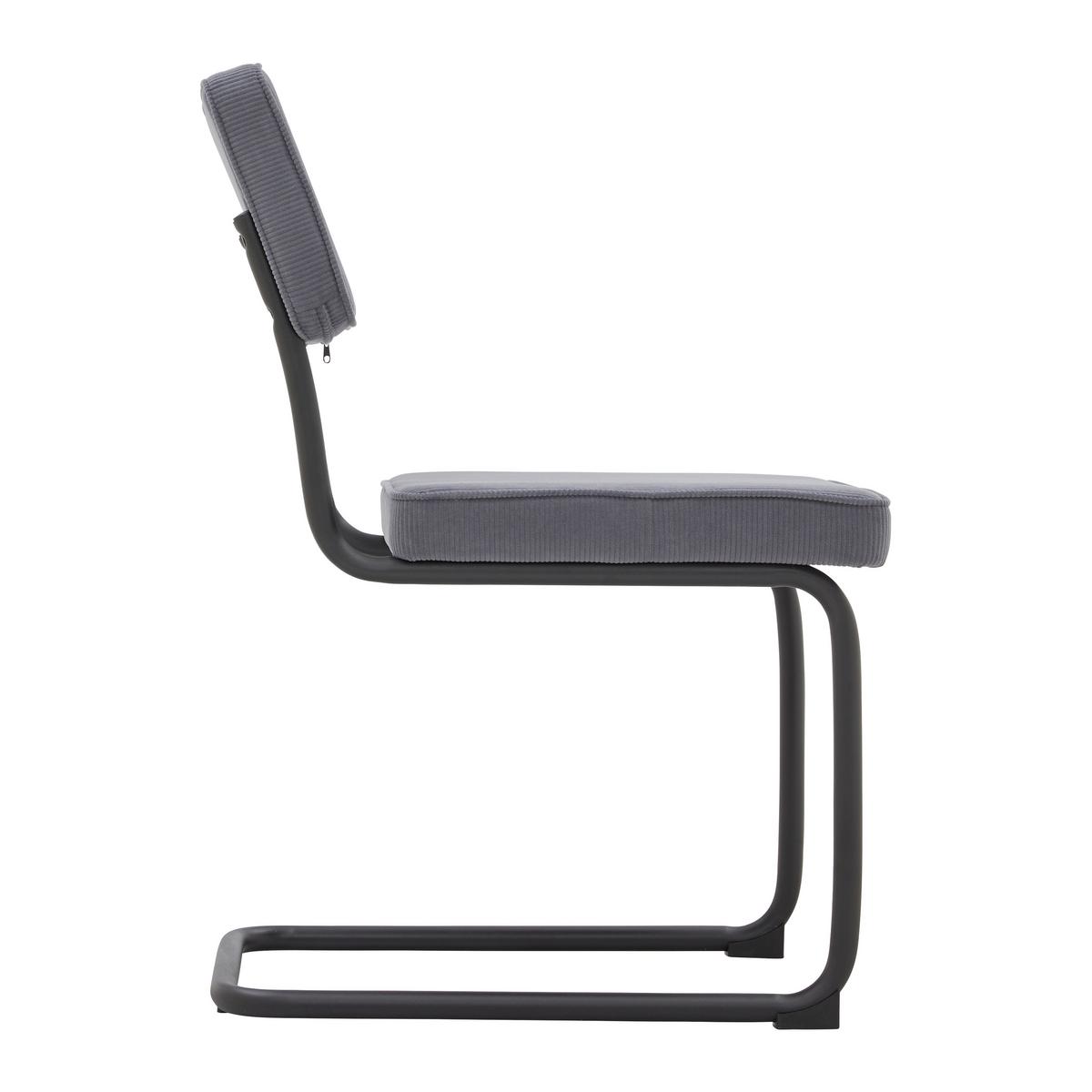 Jedálenská stolička ROSSI sivá - čierna/sivá, Modern, kov/drevo (45,5/85,5/58cm) - Bessagi Home