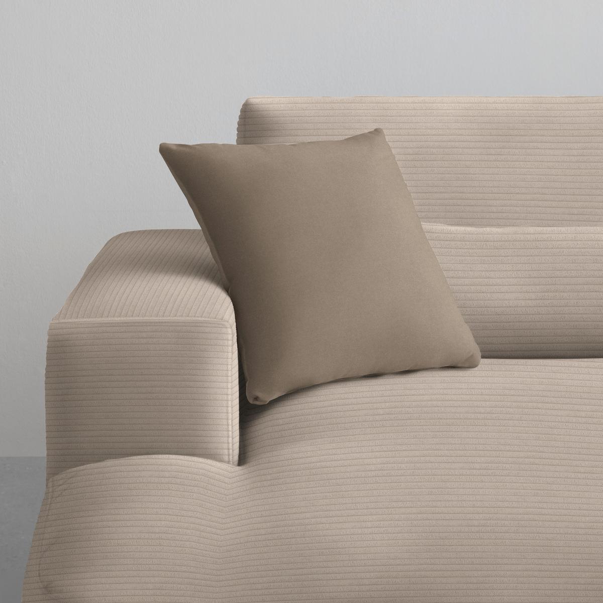Rohová sedačka FABIONA, pravá, cappuccino menč. / cappuccino - cappuccino, Modern, drevo (268/85cm) - Premium Living