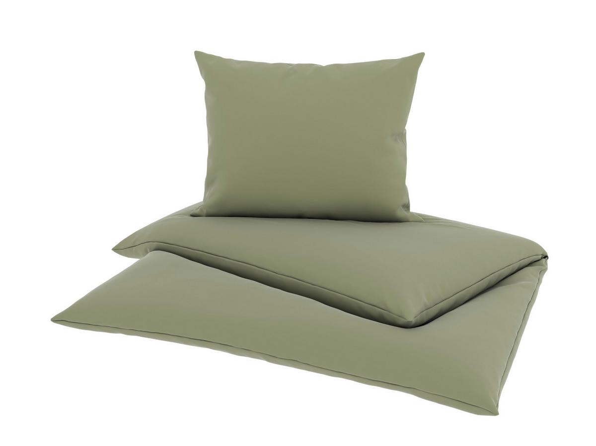 Bettwäsche 140x200 Cm Lydia Satin, Hellgrün - Hellgrün, MODERN, Textil - Luca Bessoni