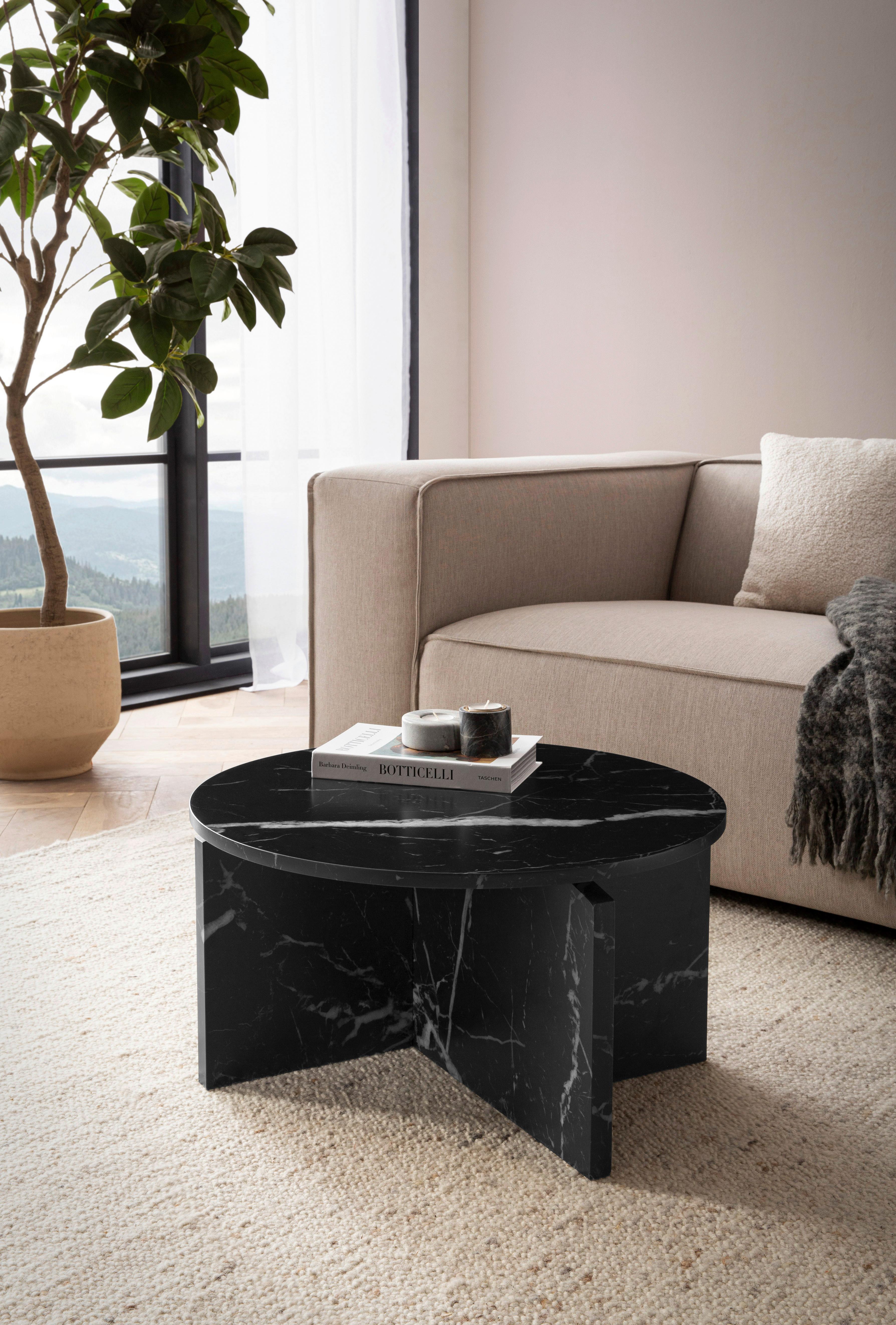 Couchtisch Schwarz L: 60 Cm - Schwarz, Design, Holzwerkstoff (60/60/33cm) - Livetastic