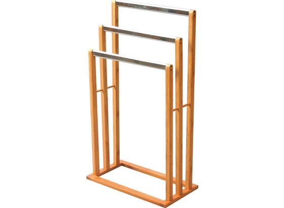 Držák Na Ručník Rose - přírodní barvy/barvy nerez oceli, Moderní, kov/dřevo (46,5/82/24,5cm) - Homezone Držák Na Ručník Rose - přírodní barvy/barvy nerez oceli, Moderní, kov/dřevo (46,5/82/24,5cm) - Homezone