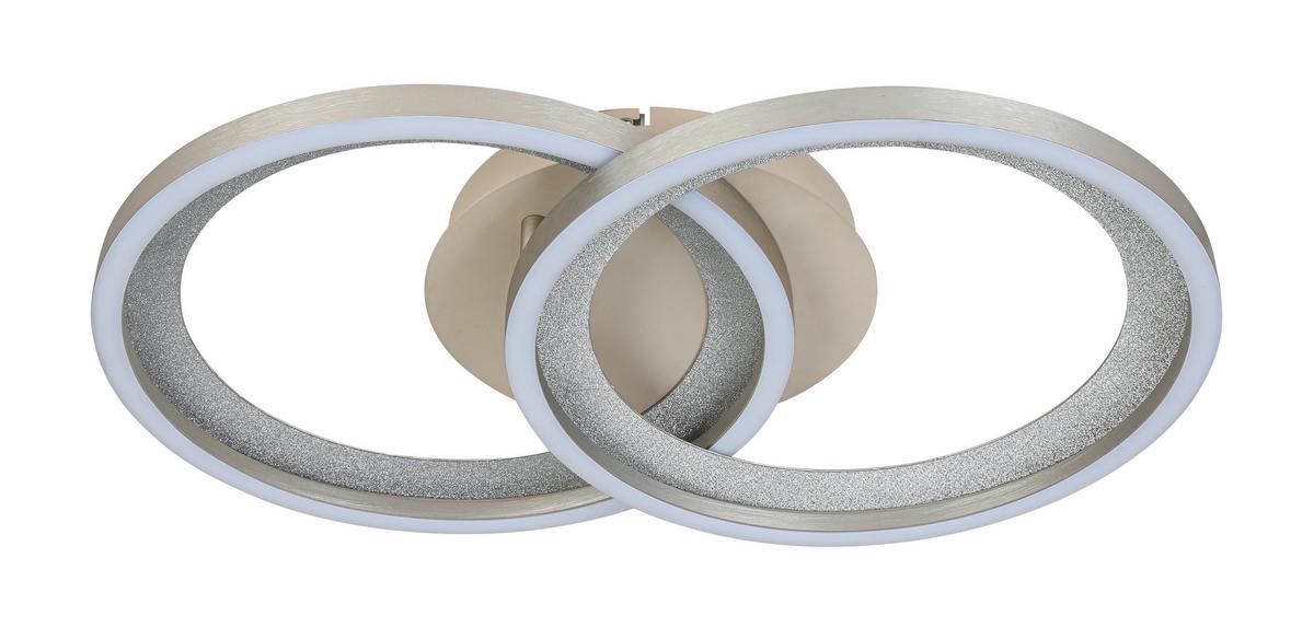 STROPNÉ LED SVIETIDLO KRISTA - piesková/šampanská, Modern, kov/plast (53,5/33,5/7,5cm) - Mömax