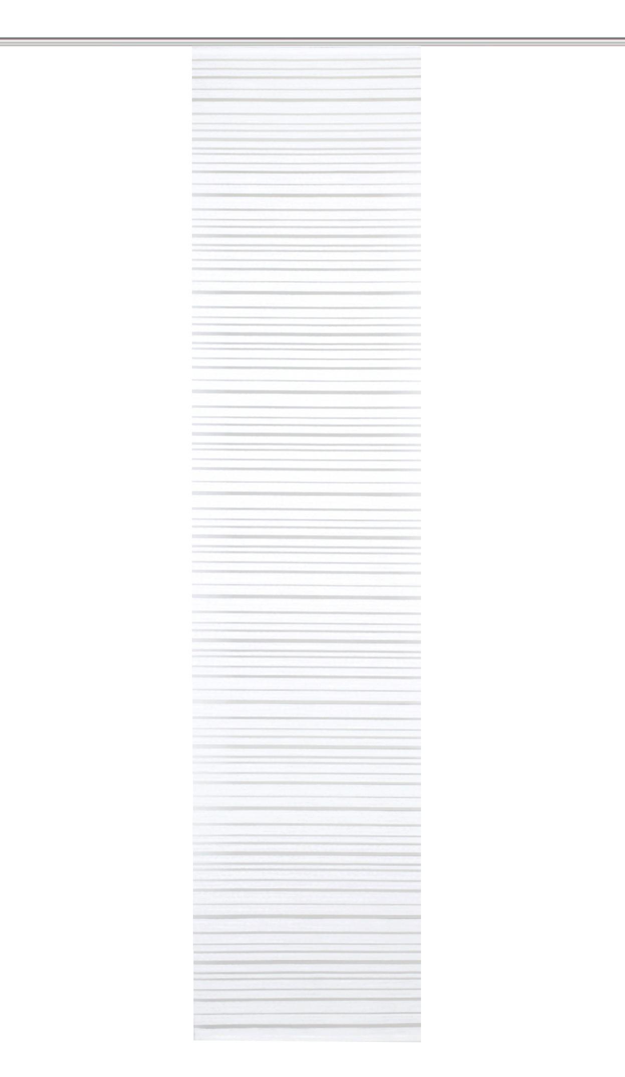 Flächenvorhang Folke Weiß B: 60 Cm - Weiß, Design, Textil (60/245cm)