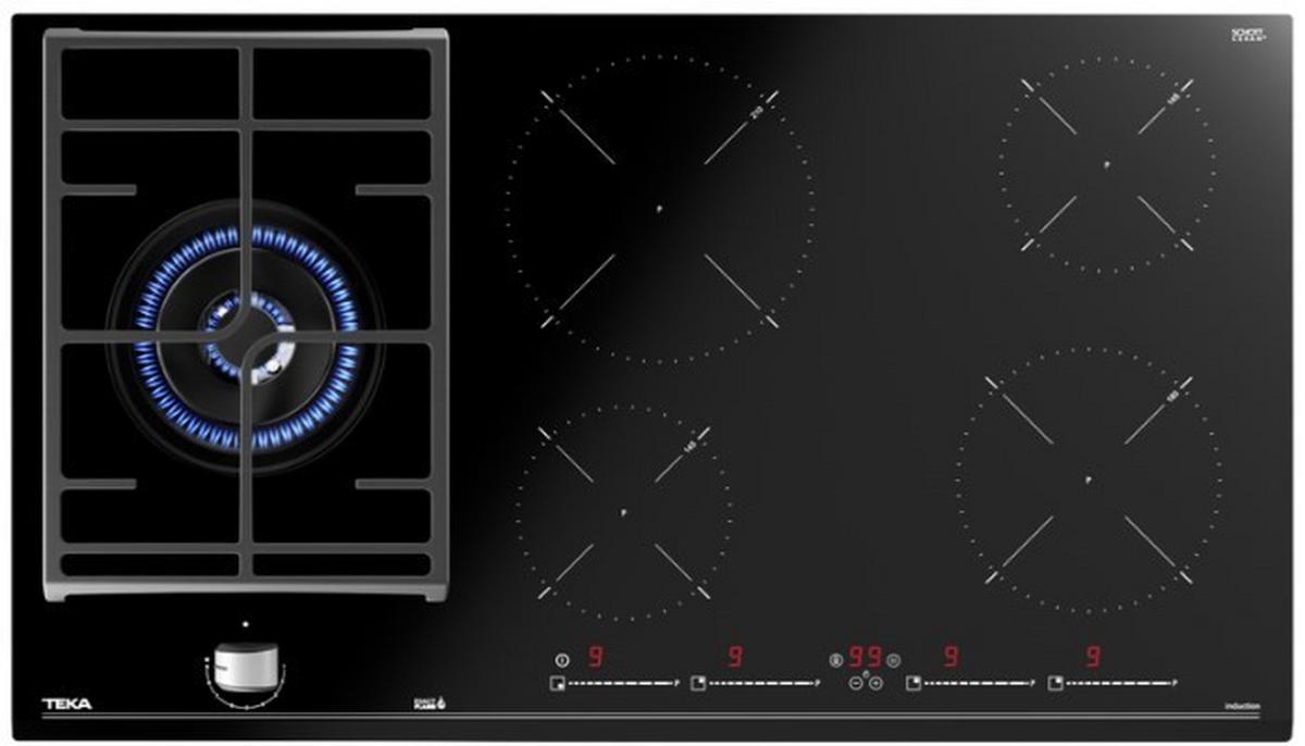 Varná doska indukcia / plyn TEKA - JZC 95314 ABC BK (E4) - čierna, Modern, kov/sklo (86/4,9/49cm) - Teka