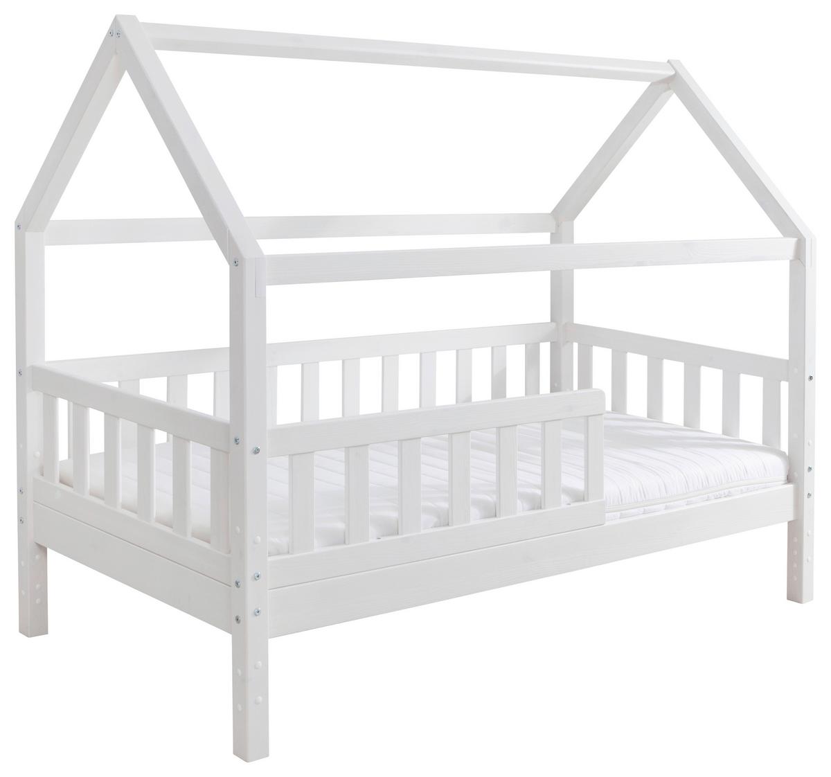 Hausbett Kay - Weiß/Naturfarben, MODERN, Holz/Textil (80/160cm) - MID.YOU