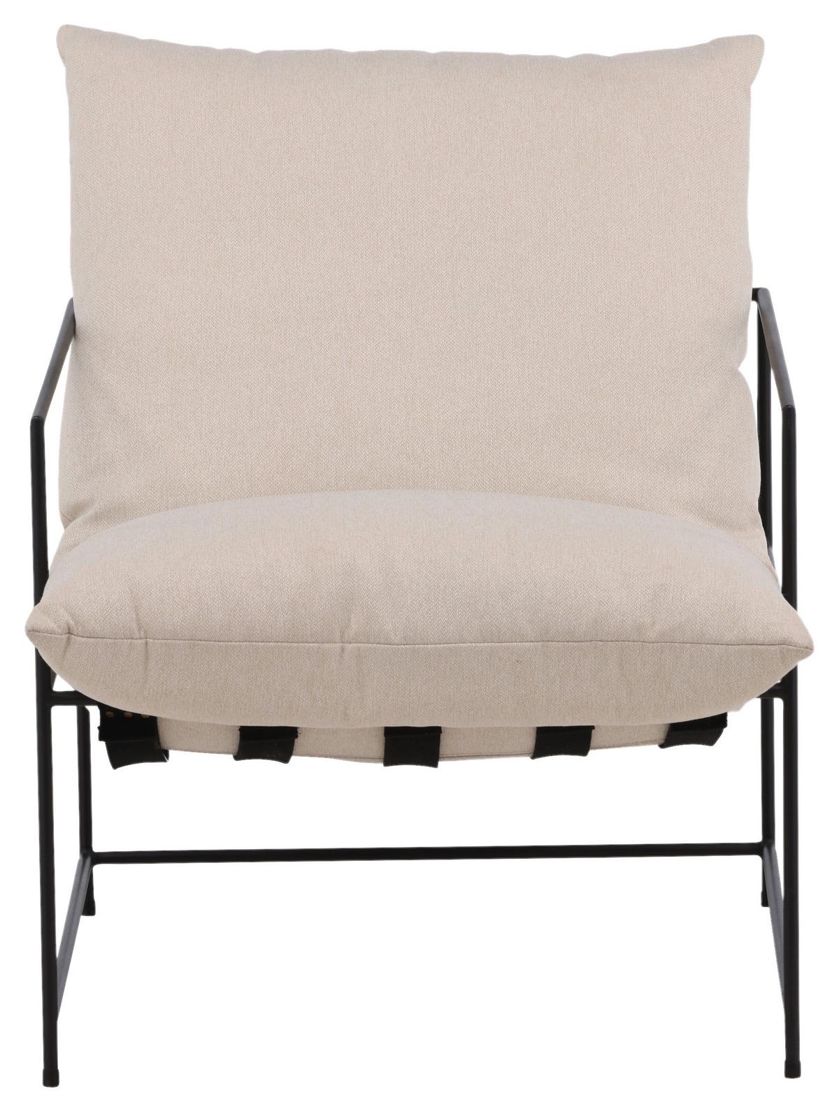 Sessel Sedalia - Weiß, Design, Textil/Metall (68.5/97.5/90cm) - Livetastic
