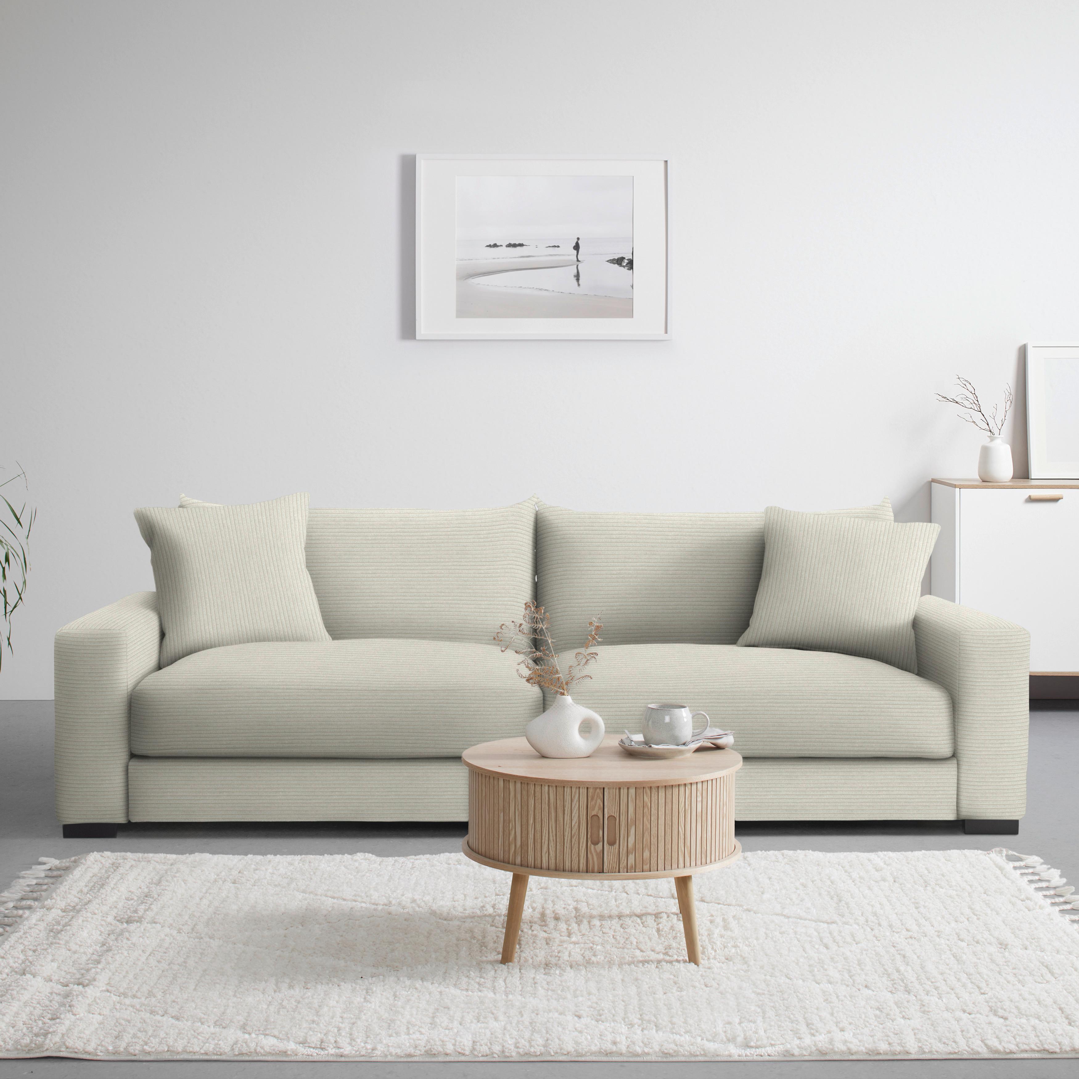 Mega pohovka PEDRO 1200, béžový manšestr - béžová, Moderní, kov/dřevo (261/83/124cm) - Mömax