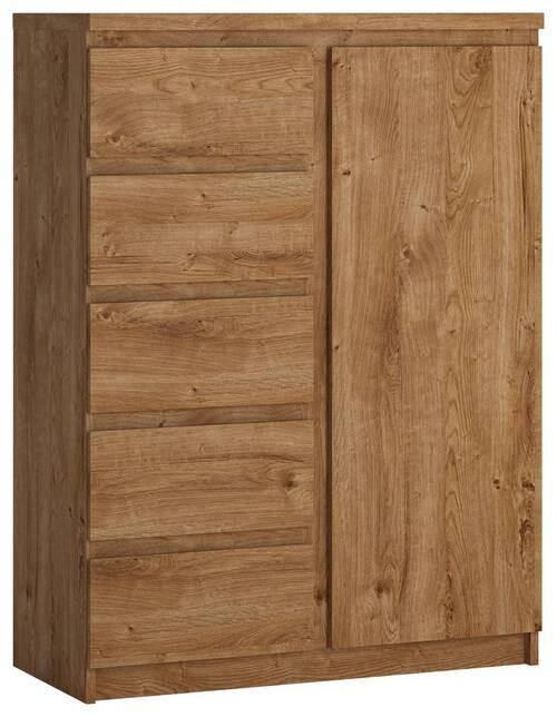 VYSOKÁ KOMODA FRIBO - Moderní, kompozitní dřevo/plast (83,1/113,9/40cm)