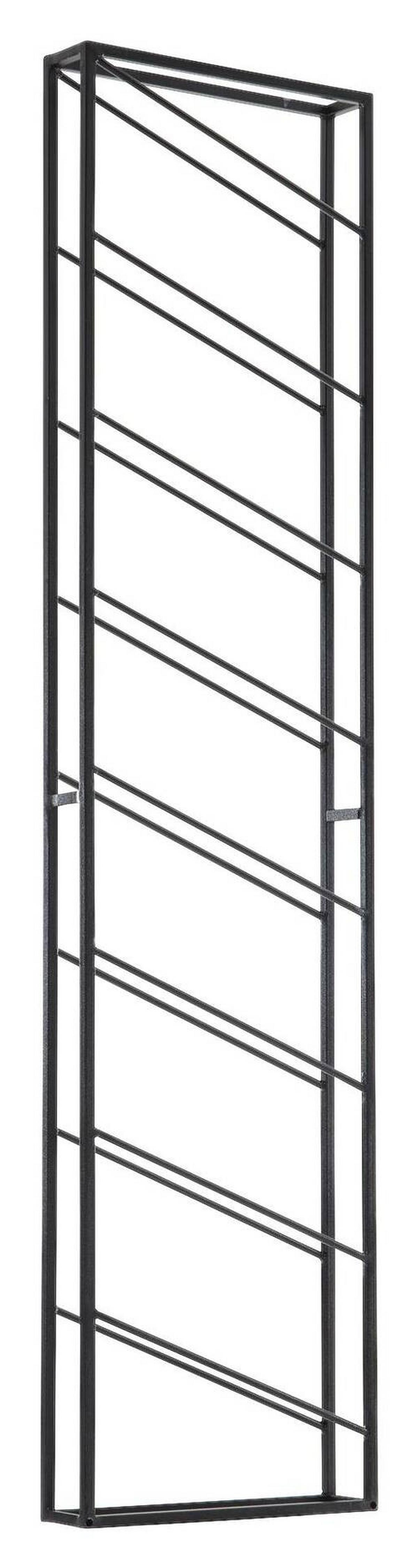 Weinregal Eisen Schwarz für 8 Flaschen Bh 36x150 cm - Schwarz, Design, Metall (36/150/8cm) - MID.YOU