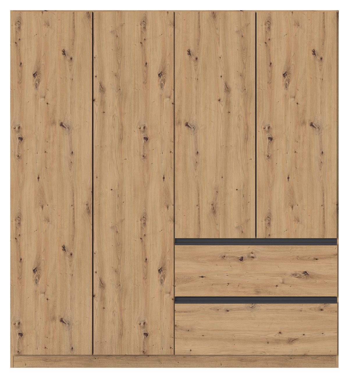 Drehtürenschrank Costa Eiche Artisan Dekor - Eiche Artisan, MODERN, Holzwerkstoff (181/197/54cm) - Rauch Möbel