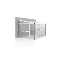 Anlehn-gewächshausbausatz Athena 8600 8,6 M2 - Weiß, Basics, Glas/Kunststoff (265,9/238,8/334,3cm)