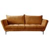 Sofa Ankona Rostfarben/Schwarz, 225 cm - Rostfarben/Schwarz, Design, Textil (225/86/95cm) - MID.YOU
