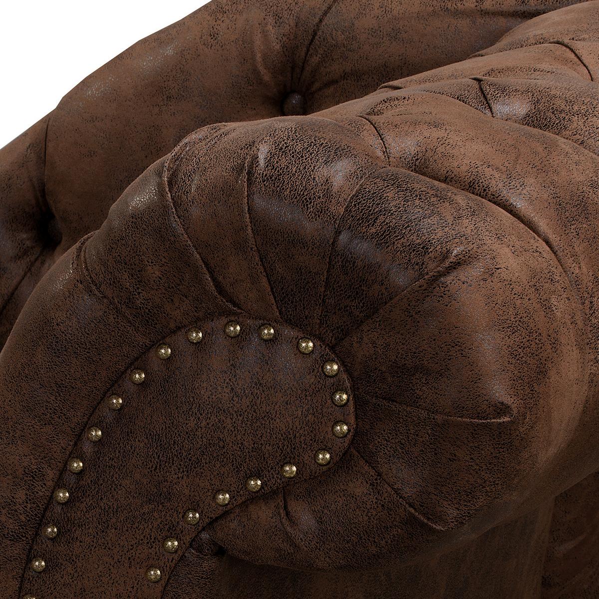 Récamiere Pako Dunkelbraun B: 185cm - Dunkelbraun/Braun, Design, Textil (185/93/75cm) - Livetastic