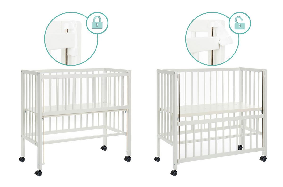 Beistellbett Bedside Crib Cocon Weiß, verstellbar - Weiß, Basics, Holz (90/40cm) - Fillikid