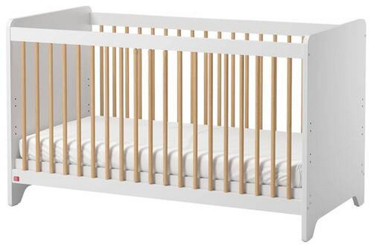 Gitterbett Leaf - Weiß, MODERN (70/140cm) - MID.YOU