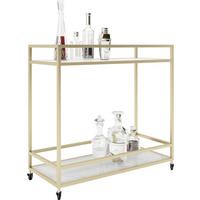 Servierwagen Glas/metall Ginger Goldfarben - Goldfarben, Design, Glas/Metall (90/40/87cm) - Playboy
