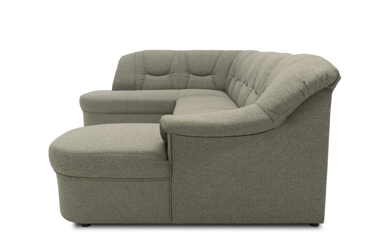 Wohnlandschaft Sarafina Graubraun - Graubraun/Schwarz, KONVENTIONELL, Textil (180/295/146cm) - MID.YOU