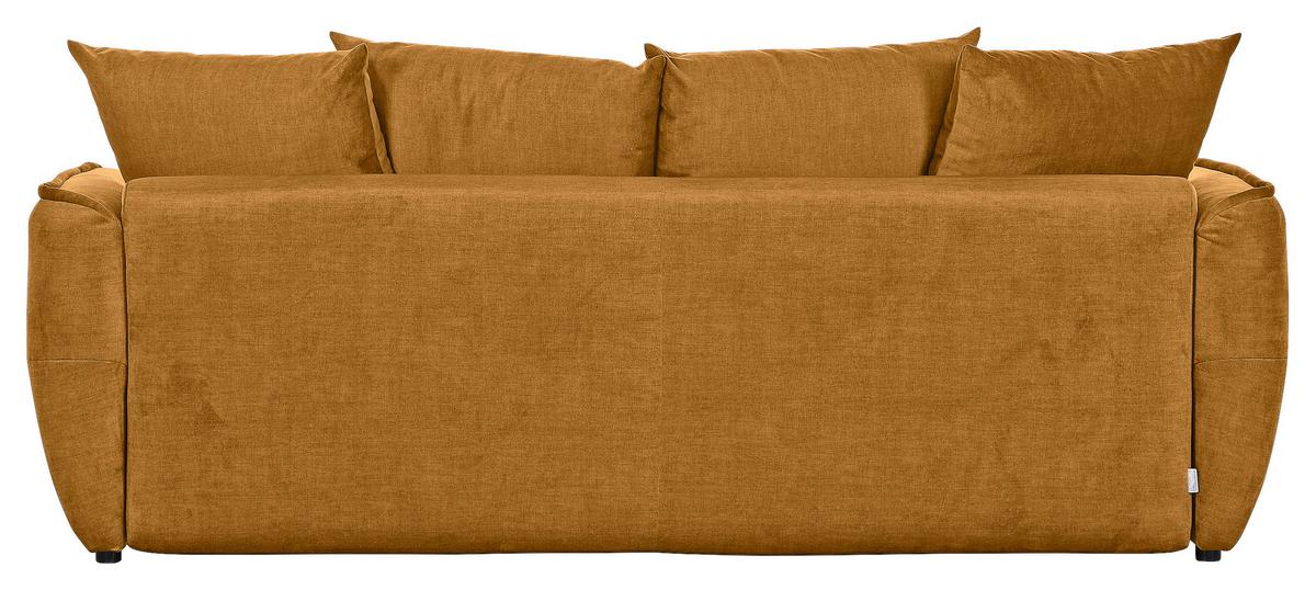 Schlafsofa Meyford - Senfgelb/Schwarz, KONVENTIONELL, Textil (250/70/118cm) - MID.YOU