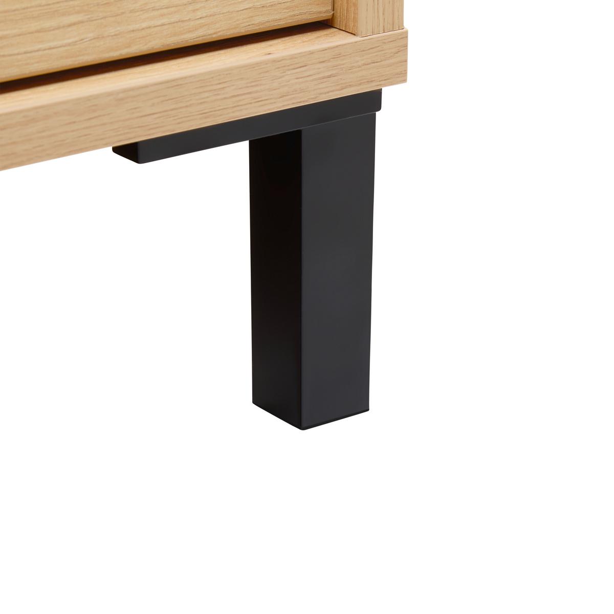 Predsieňový nábytok LAVAL - čierna/dub artisan, Modern, kompozitné drevo/sklo (87/190/40cm) - Mömax