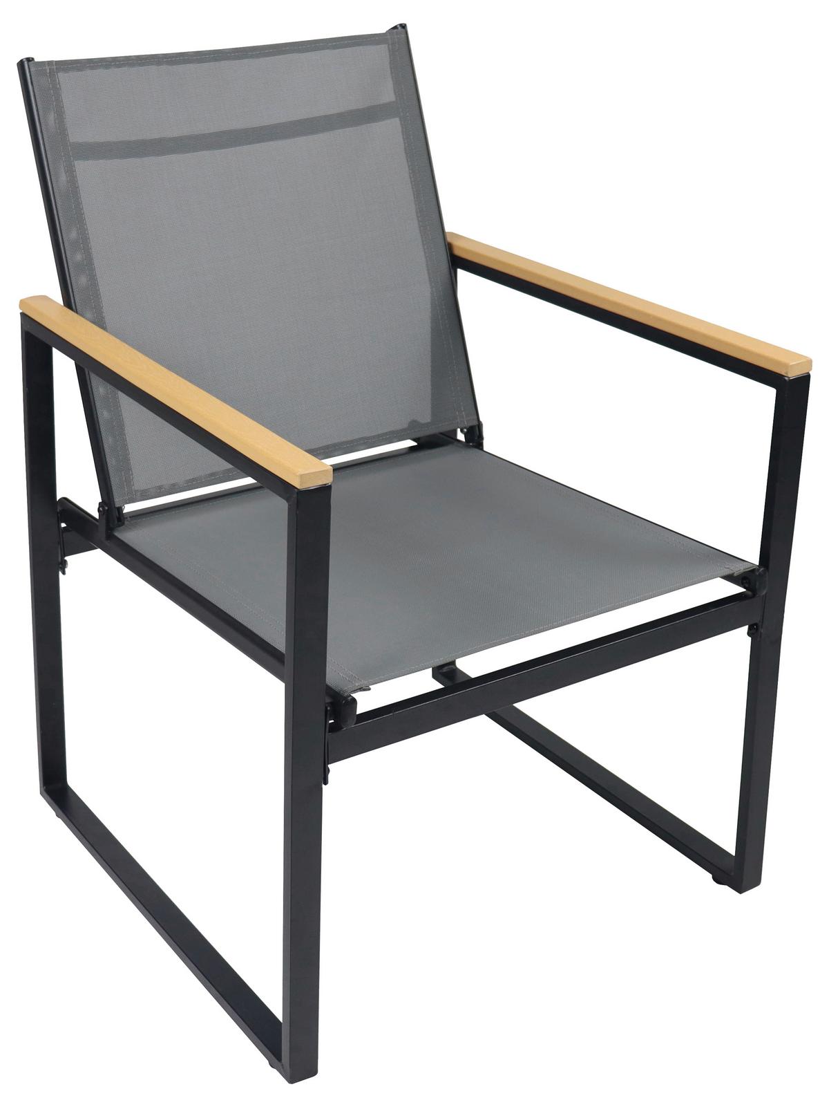 Gartenstuhl-Set Volasi 2er Anthrazit B: 54 cm - Honigeiche/Anthrazit, MODERN, Holzwerkstoff/Kunststoff (54/83/65cm) - MID.YOU