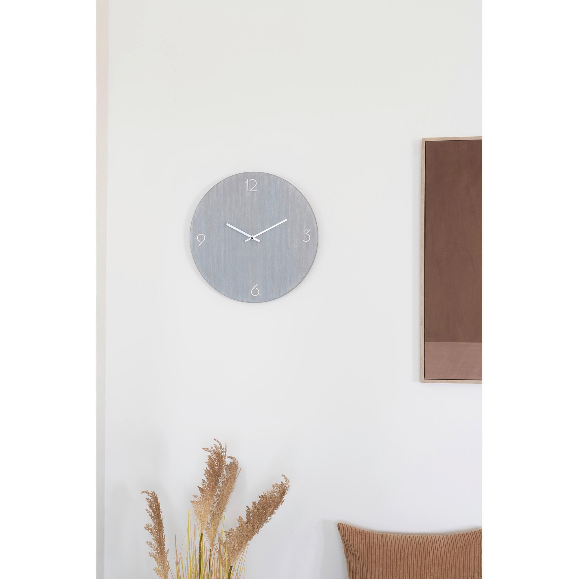 Wanduhr Ravenna Hellgrau B: 40 cm - Hellgrau, Design, Holzwerkstoff (40/40/4cm)