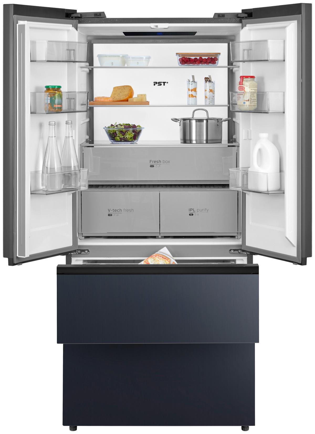 French-door Mdrf705bie70 - Schwarz/Weiß, MODERN (83.3/191/60cm) - Midea