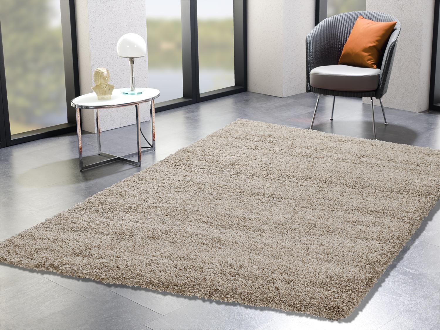 Hochflorteppich Fashion Shaggy Beige 200x250 Cm - Beige, Basics, Textil (200/250cm) - Novel