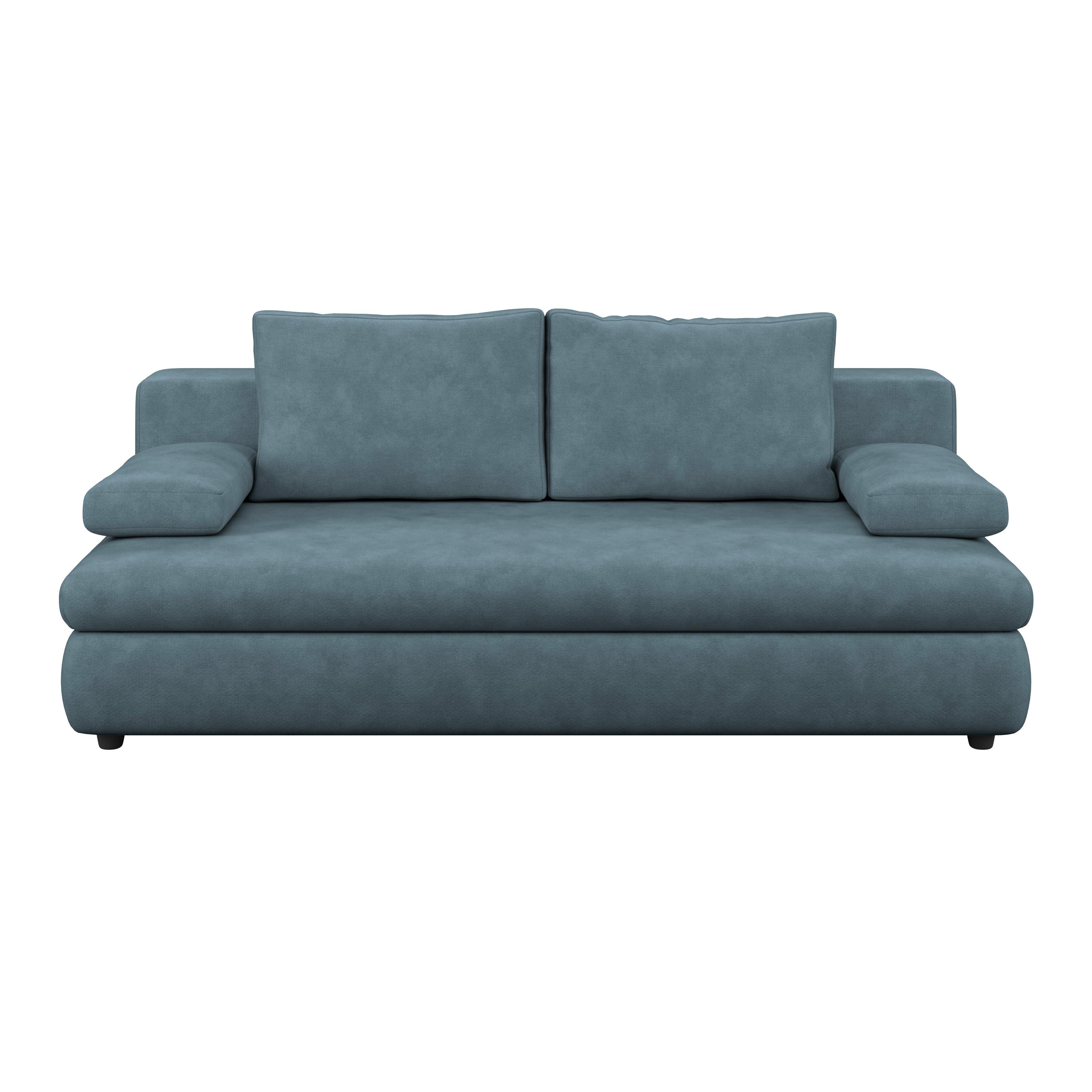 Schlafsofa Oslo Türkis, Lf: 200x140 cm - Türkis, Trend, Holz/Kunststoff (205/72/100cm)